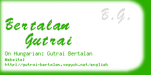 bertalan gutrai business card